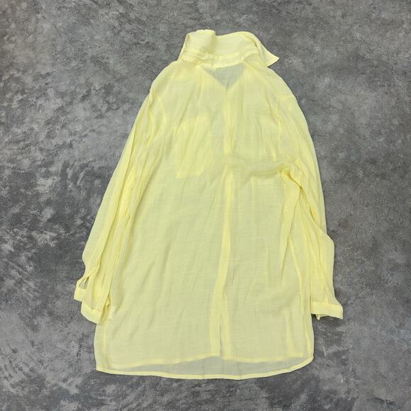 Breezy Lane Beach Cover Up Womens Medium Button Down Collared Shirt Tunic Top - Picture 2 of 7